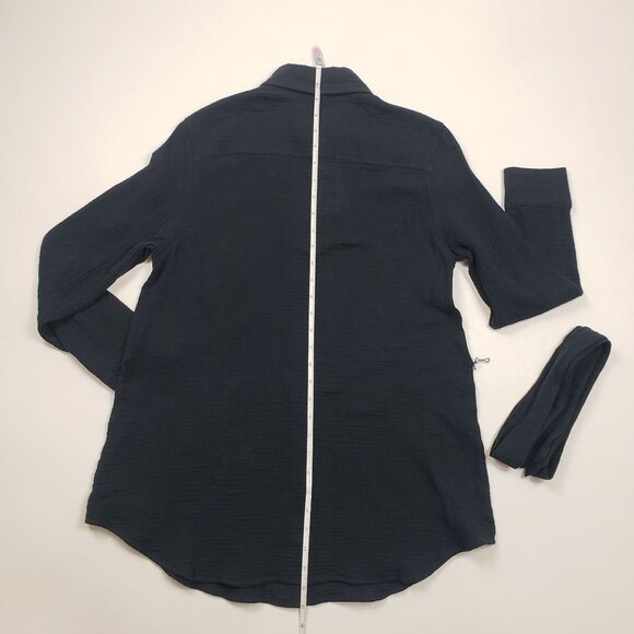 Andie Swim The Corvo Button-Up Women's XS Black Cotton Gauze Beach & Resort Wear - Picture 6 of 16